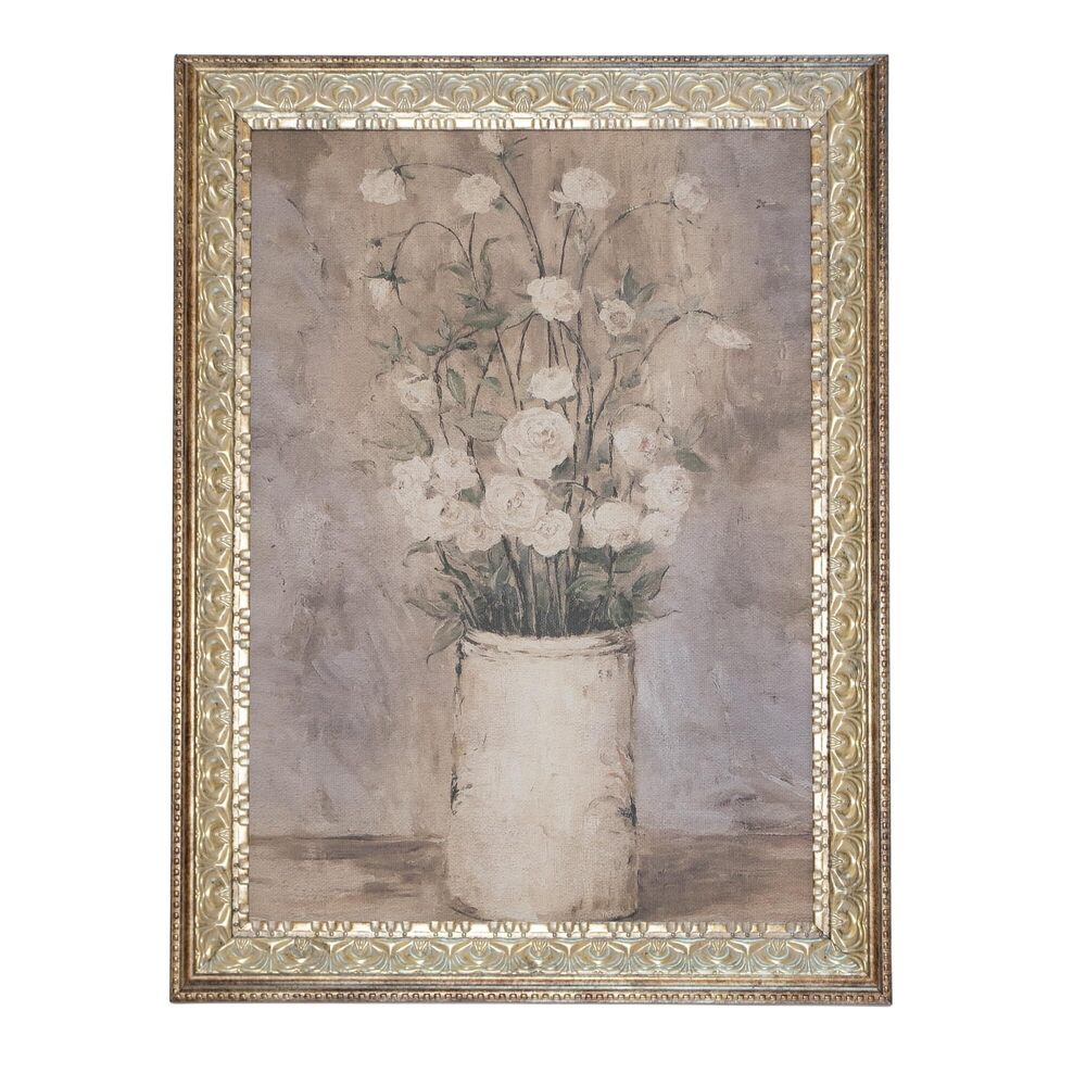 4212 Petal Lane Vintage Floral Wall Art - Framed Antique Decor - Make Your